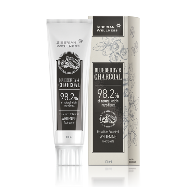 Паста за избелување  на заби  Боровинка и дрвен јаглен  100 ml